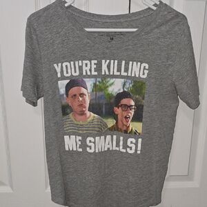 Gray Graphic Tee with Movie Quote